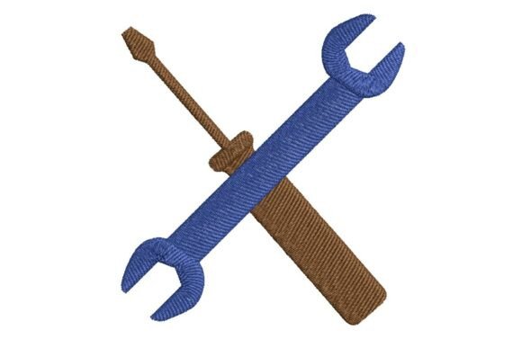Crossed Wrench and Screwdriver Tools Embroidery Design Review