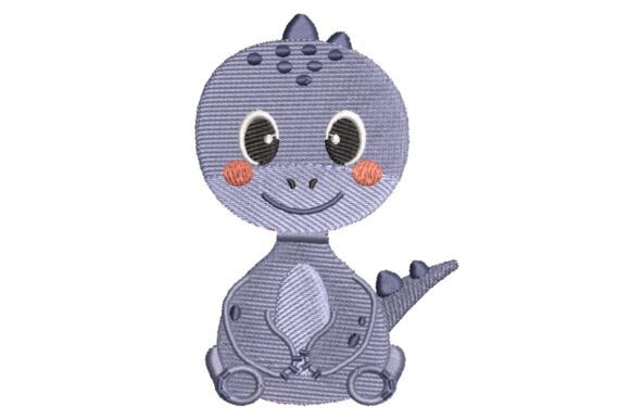 Cute Purple Baby Dinosaur Embroidery Design Review