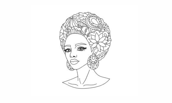 Ethnic Woman Portrait Machine Embroidery Review