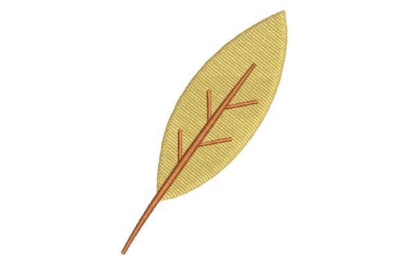 Stylized Golden Autumn Leaf Embroidery Design Review