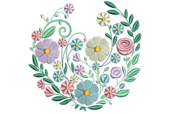 Sweet Pastel Blossoms Embroidery Design Review
