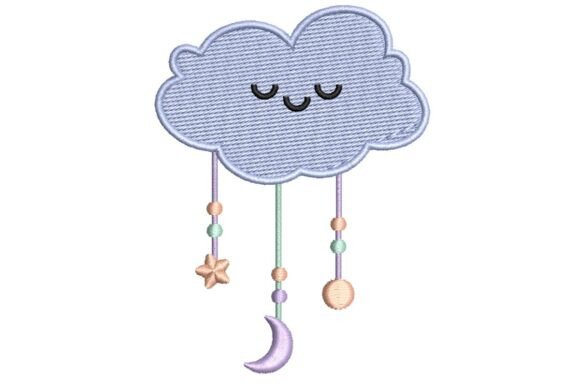 Sweet Sleeping Cloud Mobile Embroidery Design Review